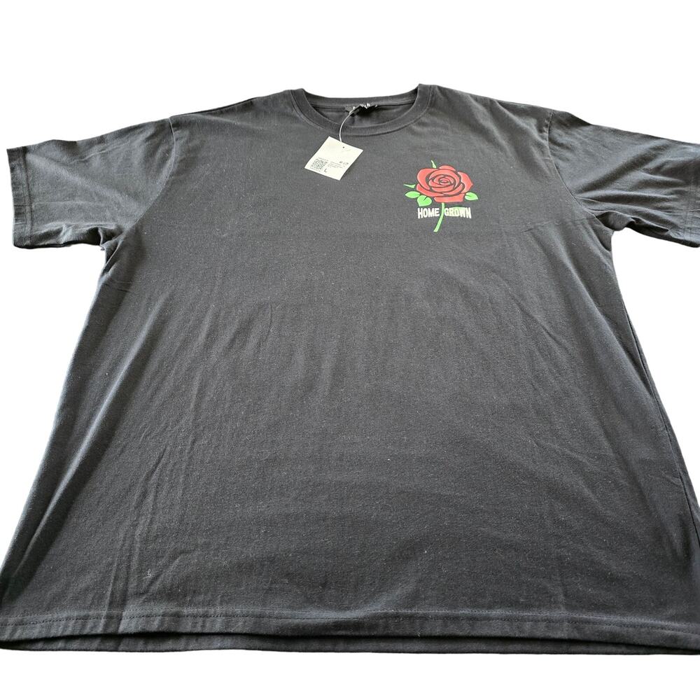 NWT Unisex Oversized Forever 21 Home Grown Buds Rose Graphic T-Shirt Size L